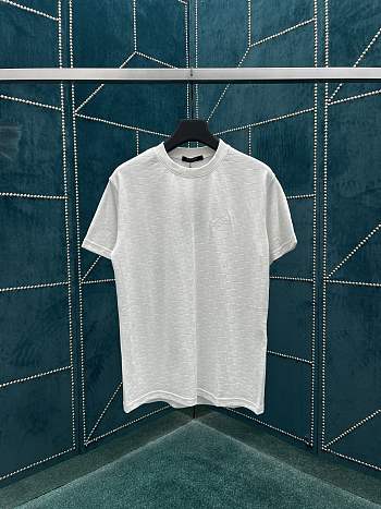 LV Damier Cotton Piqué T-Shirt White 1AFRAC