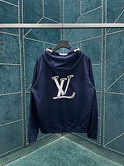 LV Cotton Jersey Hoodie Navy Blue 1AFR32 - 6