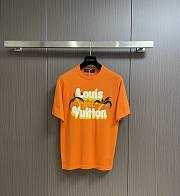 LV Short-Sleeved Cotton Crewneck Orange 1AFQQZ - 1