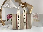 Chloe Large Woody Canvas And Leather Tote Bag 45x33x13cm - 1