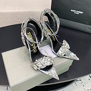 Tom Ford Mirror Leather And Crystal Stones Pointy Jewel Sandal - 1