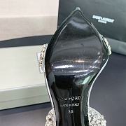 Tom Ford Mirror Leather And Crystal Stones Pointy Jewel Sandal - 6