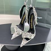 Tom Ford Mirror Leather And Crystal Stones Pointy Jewel Sandal - 4