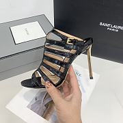 Tom Ford Stamped Crocodile Leather Carine Sandal Black 10.5cm - 3