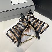 Tom Ford Stamped Crocodile Leather Carine Sandal Black 10.5cm - 5