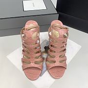 Tom Ford Stamped Crocodile Leather Carine Sandal Pink 10.5cm - 4