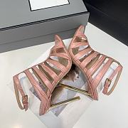 Tom Ford Stamped Crocodile Leather Carine Sandal Pink 10.5cm - 2