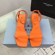 Prada Satin Sandals Fern Orange 3.5cm - 1