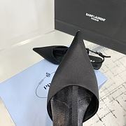 Prada Satin Slingback Pumps Black 3.5cm - 4