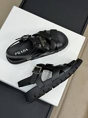 Prada Crisscross Rubber Sandals Black - 3