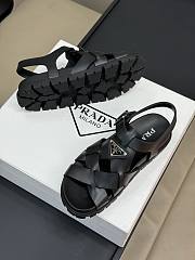 Prada Crisscross Rubber Sandals Black - 2