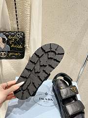 Prada Flat Nappa Leather Sandals Black  - 2