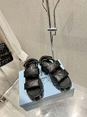 Prada Monolith Nappa Leather Sandals Black - 4