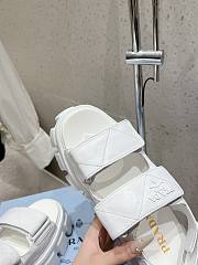 Prada Monolith Nappa Leather Sandals White - 6