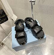 Prada Monolith Nappa Leather Sandals Black - 1