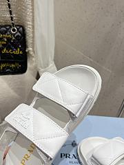 Prada Padded Nappa Leather Sandals White - 3