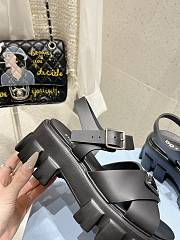 Prada Monolith Rubber Sandals Black - 6