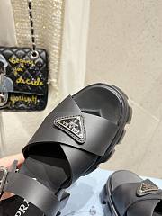 Prada Monolith Rubber Sandals Black - 4