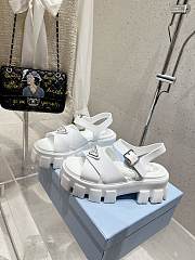 Prada Monolith Rubber Sandals White - 4