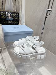 Prada Monolith Rubber Sandals White - 3