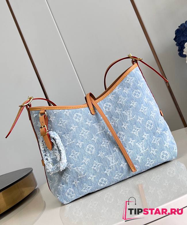 LV CarryAll PM Sky Blue Denim M11462 29x24x12cm - 1