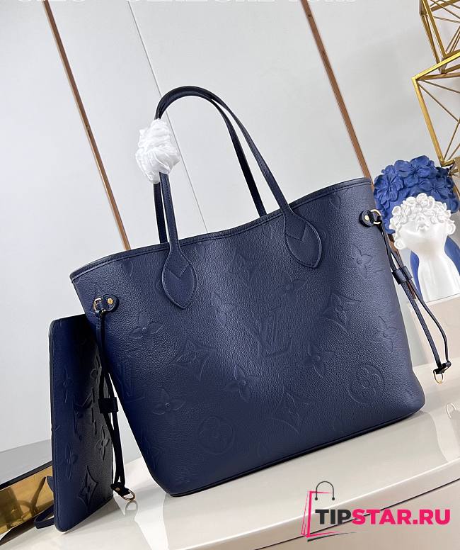 LV Neverfull MM Navy Blue M47143 31x28x14cm - 1