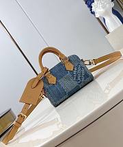 LV Speedy Bandoulière 18 Blue Damier Denim 3D N40682 18x12x10cm - 1