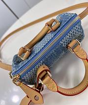 LV Speedy Bandoulière 18 Blue Damier Denim 3D N40682 18x12x10cm - 5