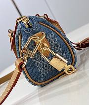 LV Speedy Bandoulière 18 Blue Damier Denim 3D N40682 18x12x10cm - 4