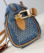 LV Speedy Bandoulière 18 Blue Damier Denim 3D N40682 18x12x10cm - 2