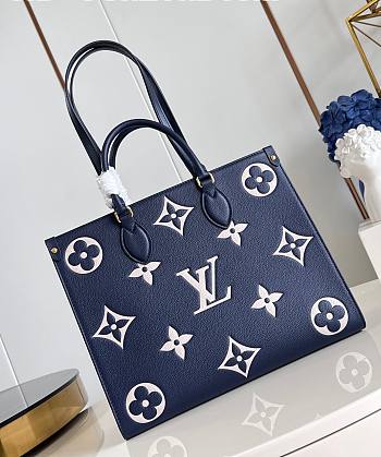 LV OnTheGo MM Navy Blue M47084 Nautical 35x27x14cm