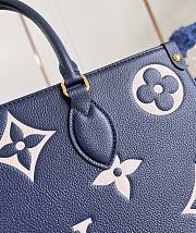 LV OnTheGo MM Navy Blue M47084 Nautical 35x27x14cm - 2