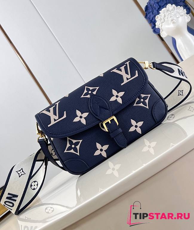 LV Diane Bag Navy Blue M47161 Nautical 24x15x9cm - 1