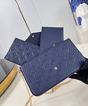 LV Félicie Pochette Navy Blue M83589 21x12x3cm - 4