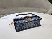 Dior 30 Montaigne East-West Bag with Chain Blue Denim Dior Oblique Jacquard 21x12x6cm - 5