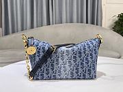 Dior Diorstar Hobo Bag with Chain Blue Denim Dior Oblique Jacquard 28.5x14.5x10cm - 1