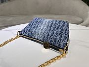 Dior Diorstar Hobo Bag with Chain Blue Denim Dior Oblique Jacquard 28.5x14.5x10cm - 6