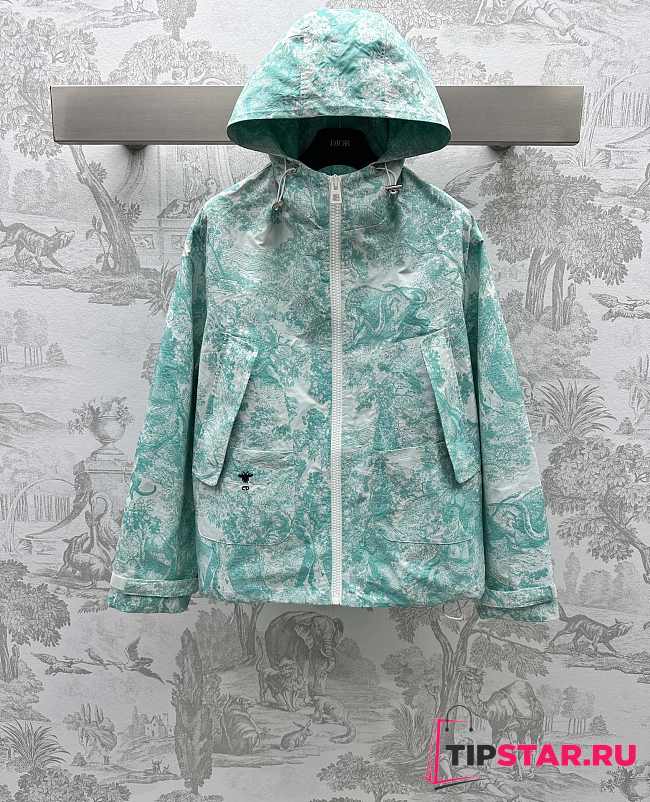 Dior Dioriviera Hooded Anorak White and Green - 1