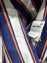 Miu Miu Jersey T-shirt White/Ink Blue/Terracotta - 2