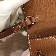 Hermes Kelly Depeches 25 Pouch Epsom Brown  - 3