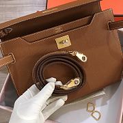 Hermes Kelly Depeches 25 Pouch Epsom Brown  - 4