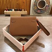 Hermes Kelly Depeches 25 Pouch Epsom Brown  - 6