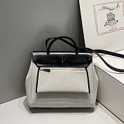 Hermes Herbag Zip 31 Navy Blue/ Black - 6