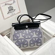 Hermes Herbag Zip 31 Navy Blue/ Black - 3