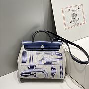 Hermes Herbag Zip 31 Navy Blue - 1