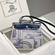 Hermes Herbag Zip 31 Navy Blue - 6