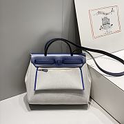 Hermes Herbag Zip 31 Navy Blue - 5