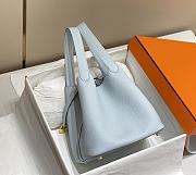 Hermes Picotin 22 Togo Holy Grail Blue Gold Hardware - 3