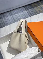 Hermes Picotin 18 Togo Milkshake White Silver Hardware - 2