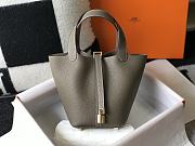 Hermes Picotin 18 Togo Elephant Gray Gold Hardware - 1